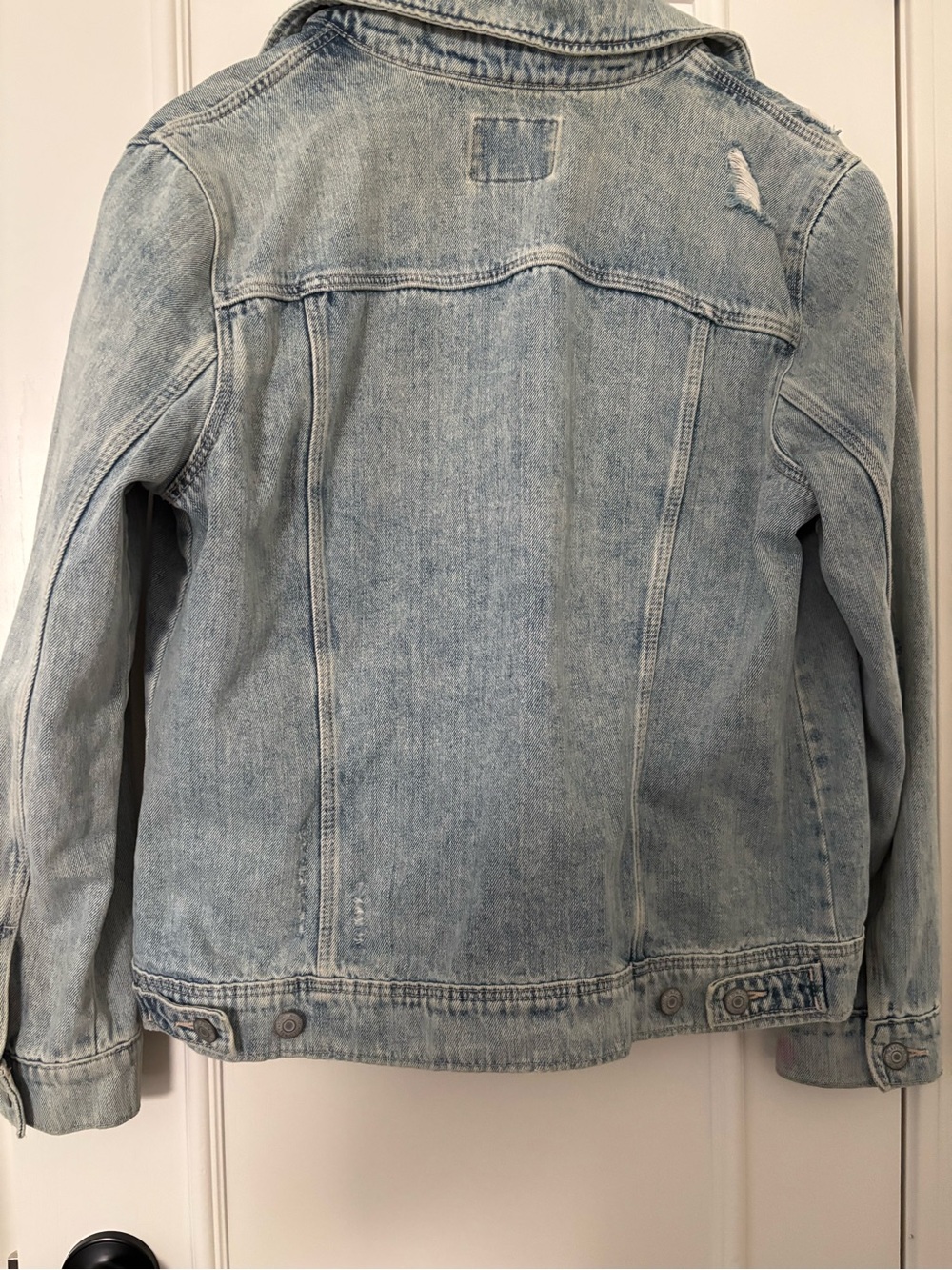 Distressed Acid Washed Jean Jacket - Picture 2 of 6
